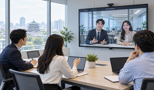 陕西分部↔韩国总部 Remotemeeting 会议保障客户案例配图